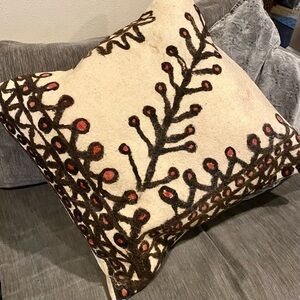 Handmade oversized painted felt Turkish Accent Pillow